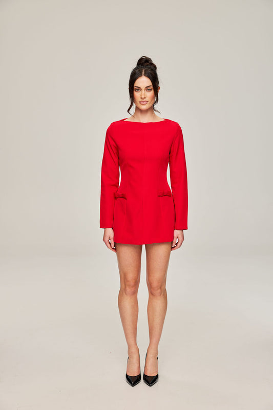 Aveline - Long Sleeve Red in red