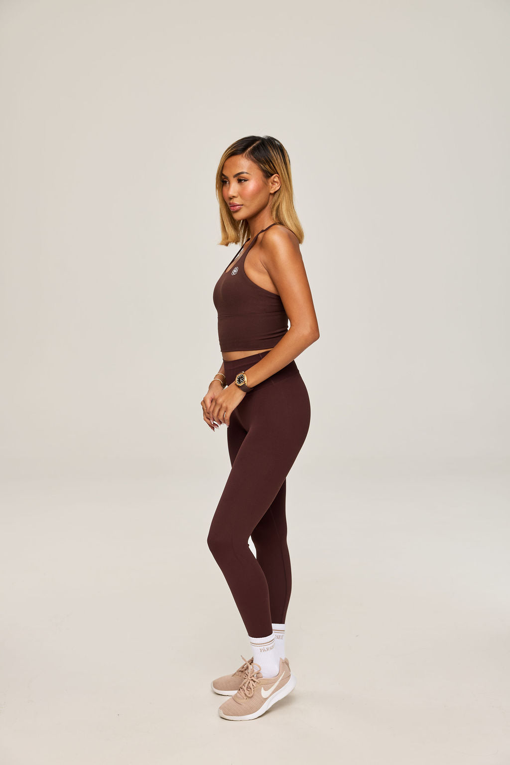 Frame Fit High Rise in Dark Khaki