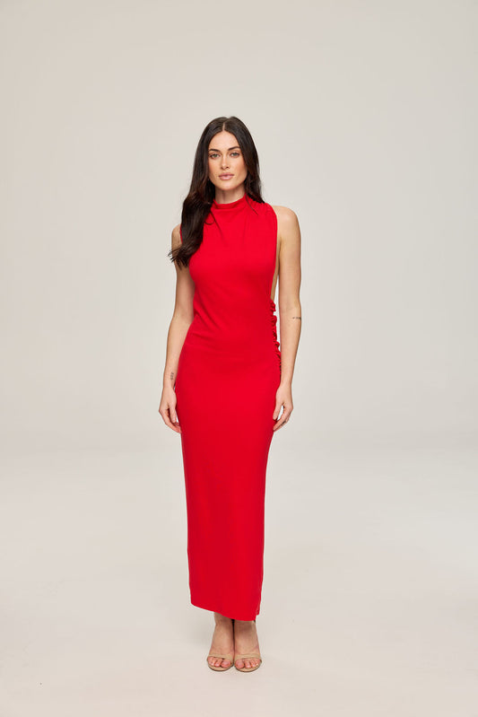 Ghermez Red Gown