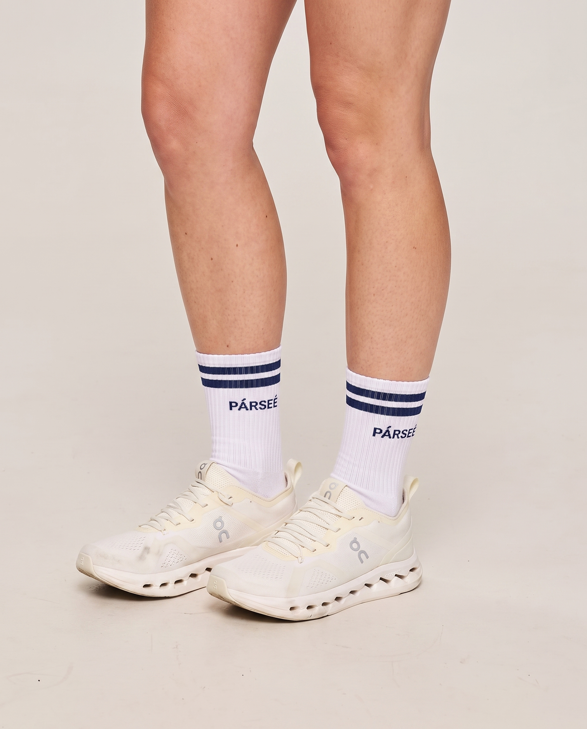 Unisex Half-Crew Throwback Sock - Wordmark in Navy