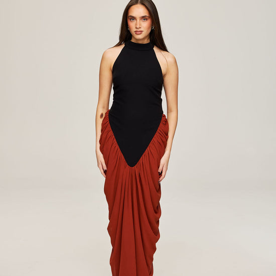 Sofya in black and red