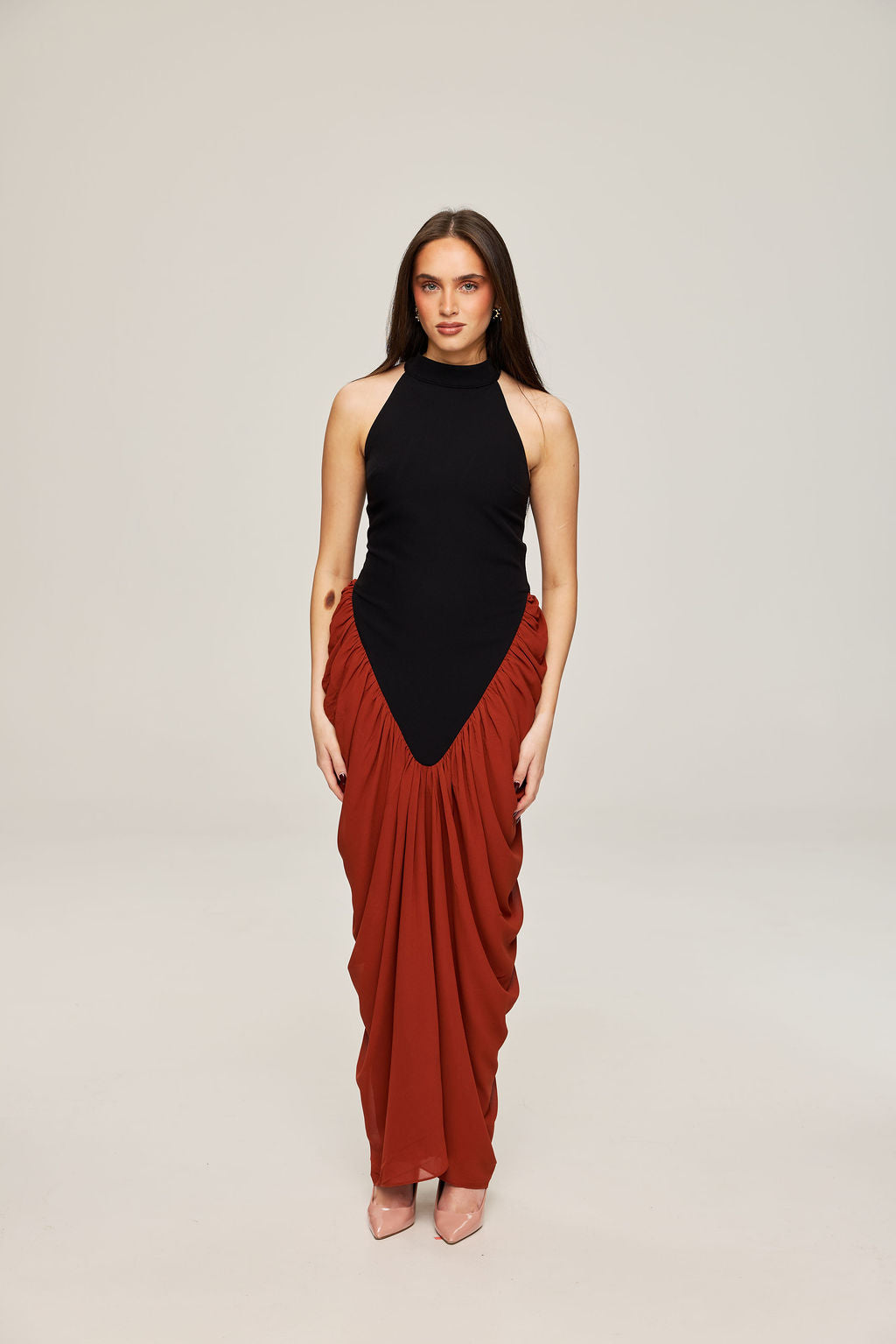 Sofya in black and red