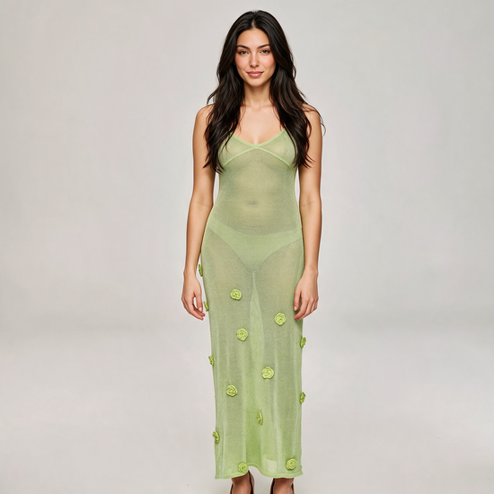 Umbria Green Maxi Dress