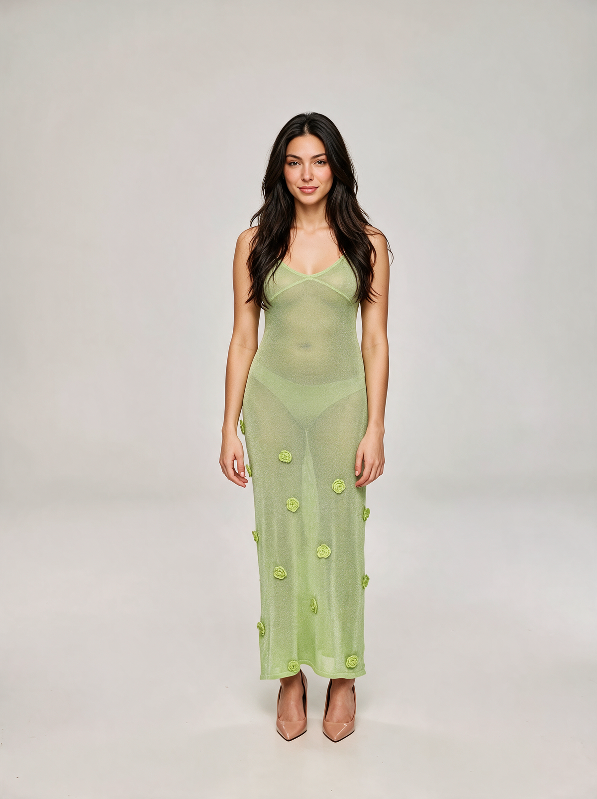 Umbria Green Maxi Dress