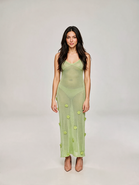 Umbria Green Maxi Dress