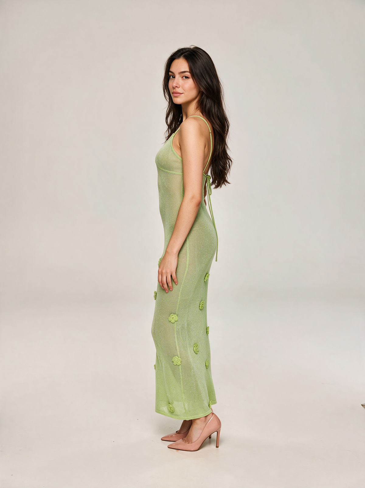 Umbria Green Maxi Dress — view 2