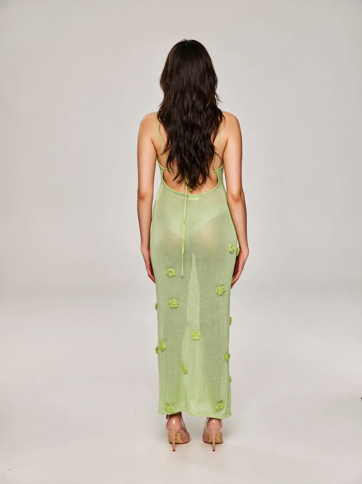 Umbria Green Maxi Dress — view 3
