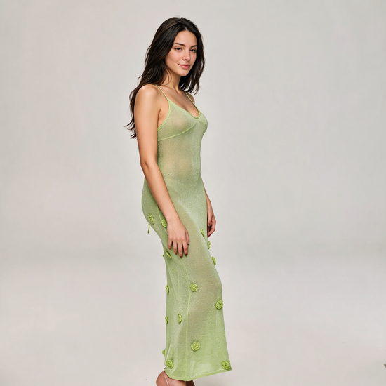 Umbria Green Maxi Dress — view 4