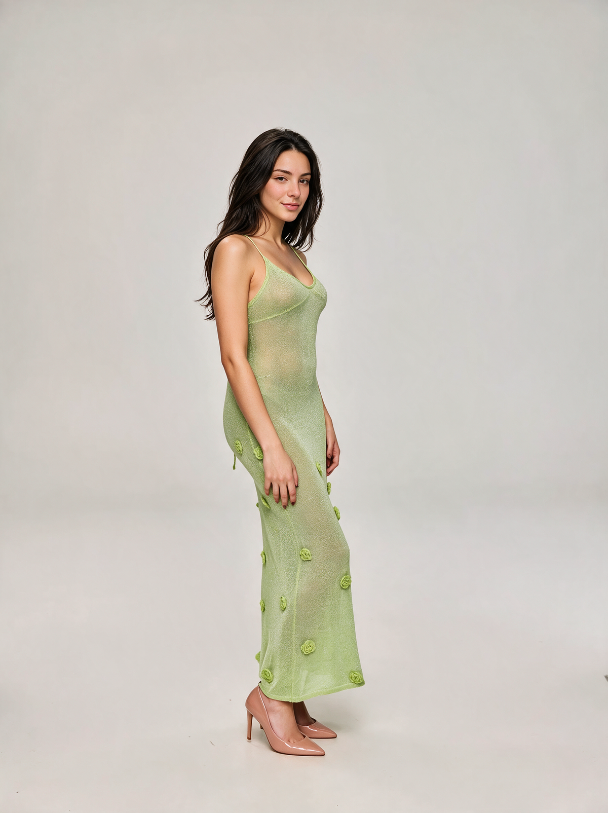 Umbria Green Maxi Dress — view 4