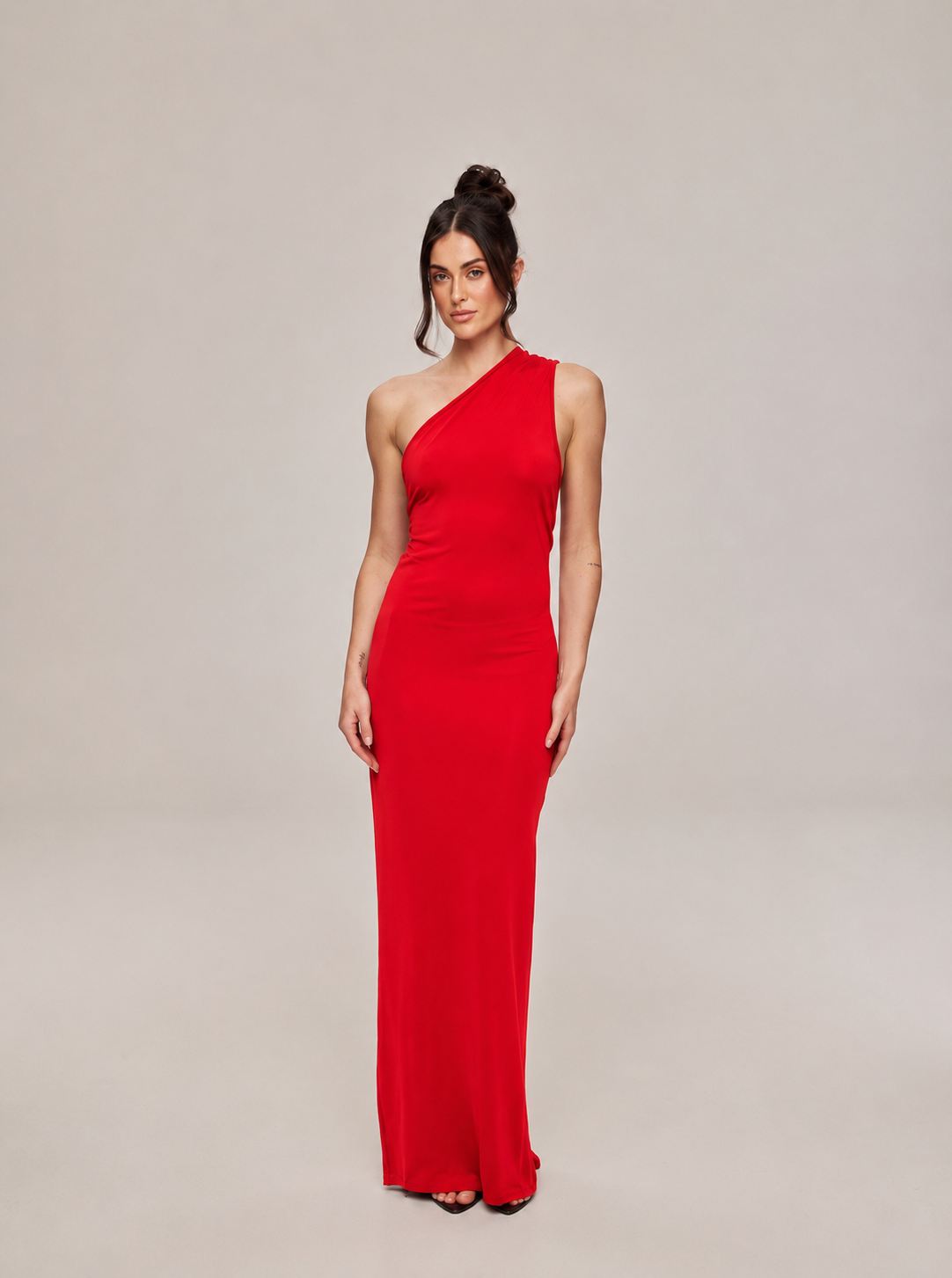 Velouria One-Shoulder Gown