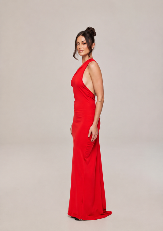 Velouria One-Shoulder Gown — view 2