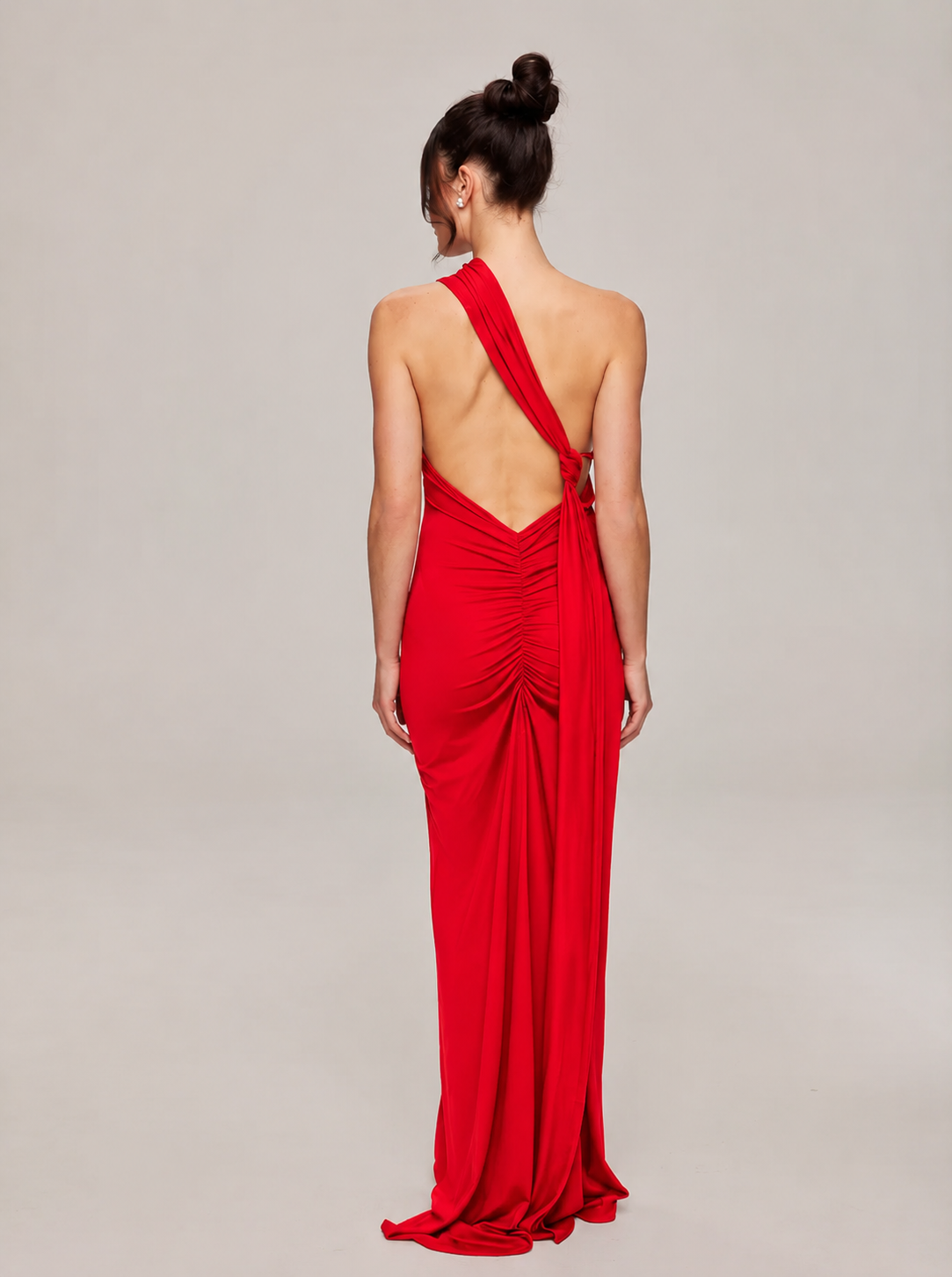 Velouria One-Shoulder Gown — view 3