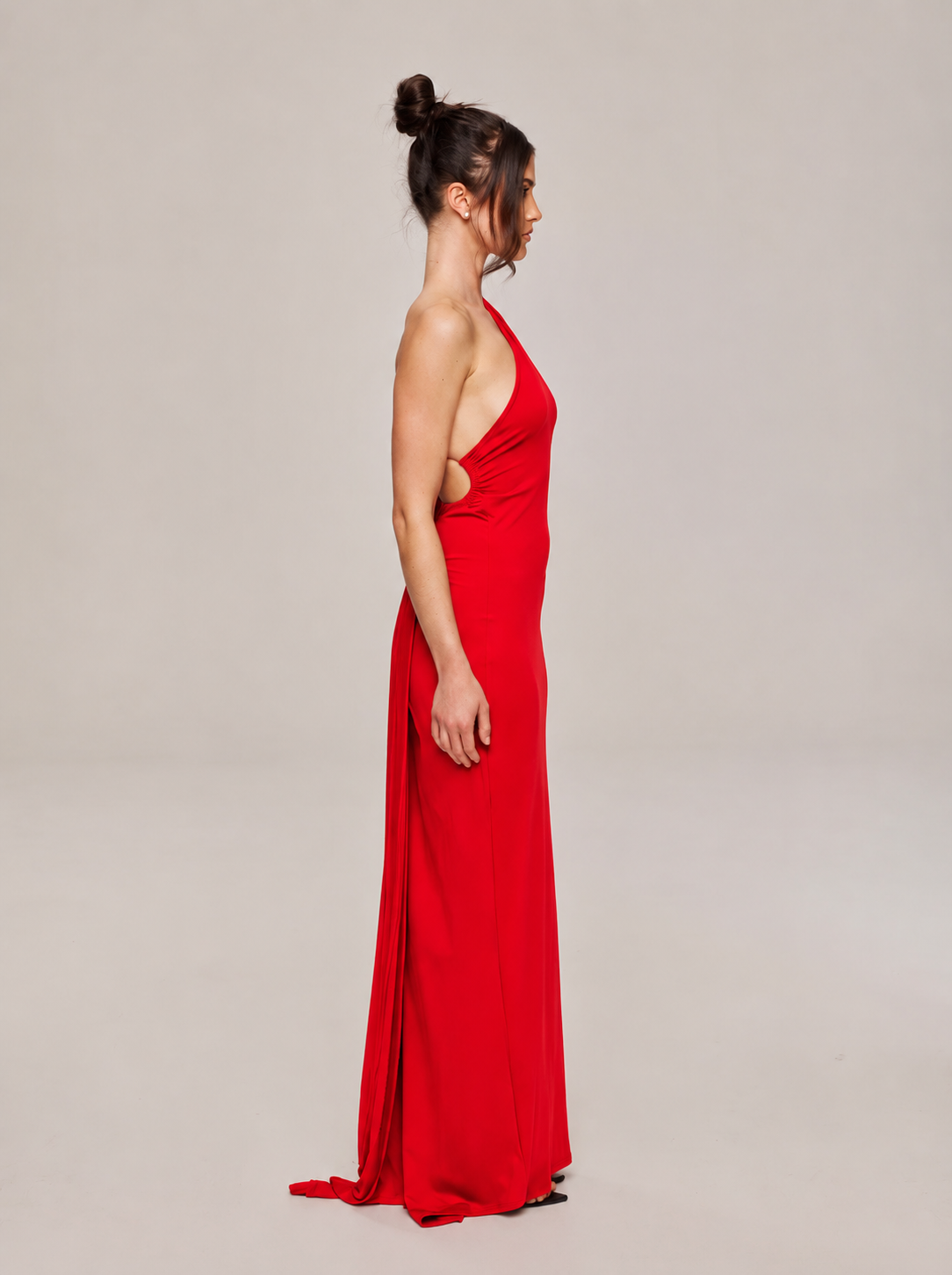 Velouria One-Shoulder Gown — view 4